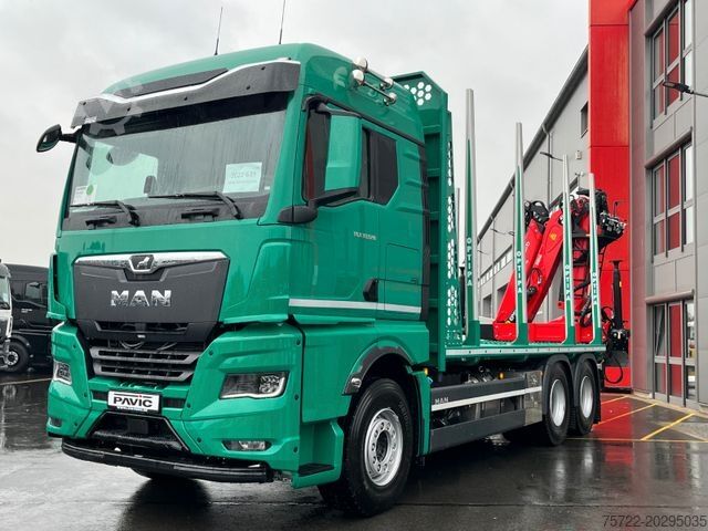 木材運搬トラック MAN TGX 33 520 6x4 BL PLATTFORM Epsilon Q150Z96