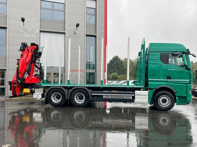 木材運搬トラック MAN TGX 33 520 6x4 BL PLATTFORM Epsilon Q150Z96