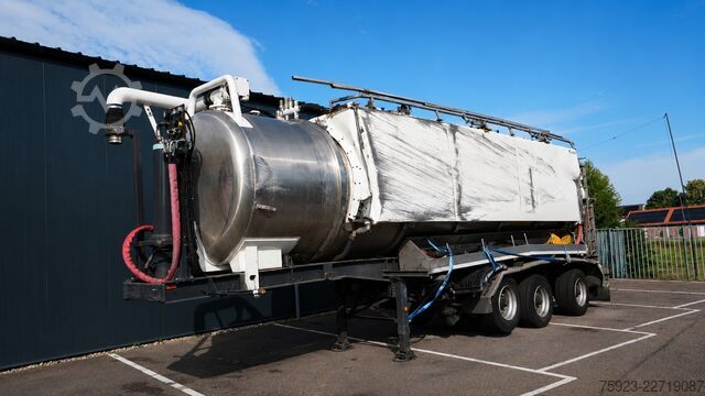 タンク Ligthart 3 axle high pressure and suck 27 m3 tipper tank...