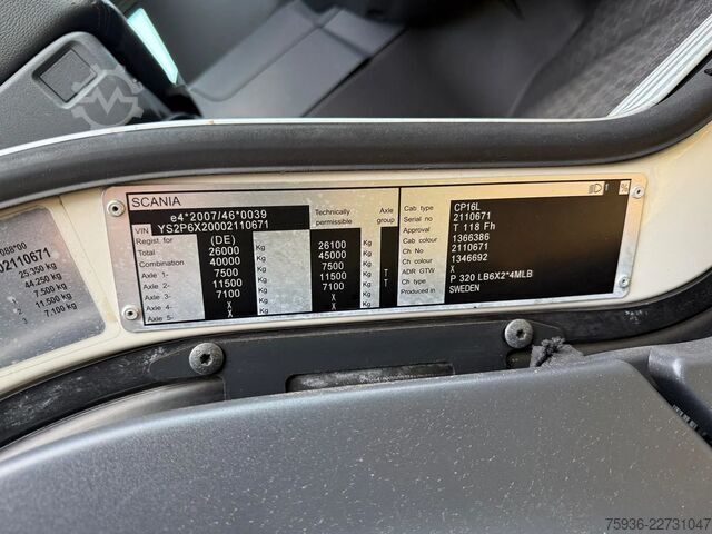 Bīdāmais tents Scania P320 Schuifzeil 735x245x215 Steering Axle Navi ...