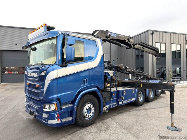 Truck mounted crane SCANIA R500 8x4*4 Cran / Kran HMF 2620 K5 Tipper / Kipp