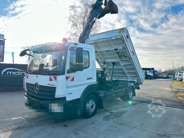Kran fest á bíl MERCEDES-BENZ Atego 918 4x2 Kipper KRAN Greifer FUNK AHK