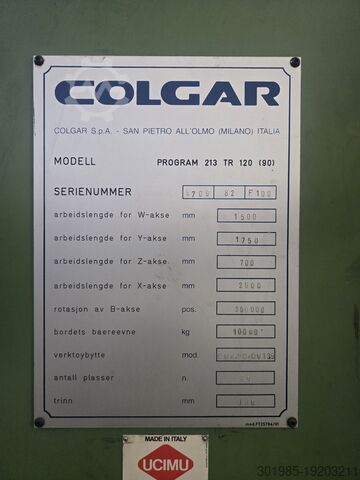 Stolno bušilica COLGAR PROG 213 TR 120-90
