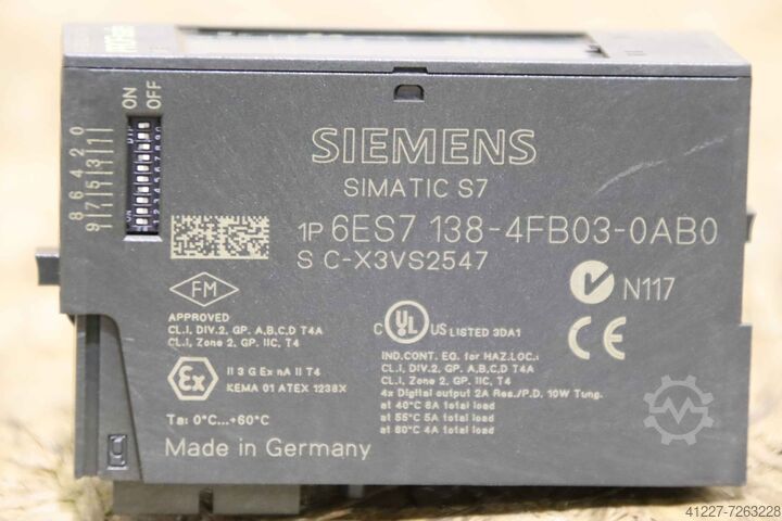โมดูลอิเล็กทรอนิกส์ ET 200S Siemens 6ES7 138-4FB03-OABO