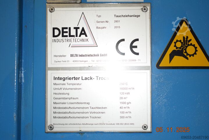 Tauziehanlage mit Lack- Trockner Delta Tauziehanlage mit Lack- Trockner