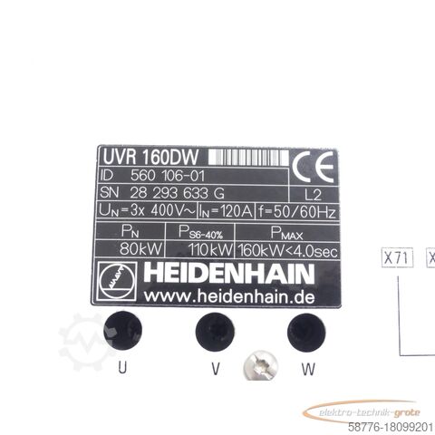ส่วนประกอบของไฮเดนไฮน์ Heidenhain UVR 160DW . 560 106-01 SN:28293633G im Austausch (Exchange)