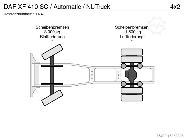 Standard SZM Daf XF 410 SC / Automatic / NL-Truck