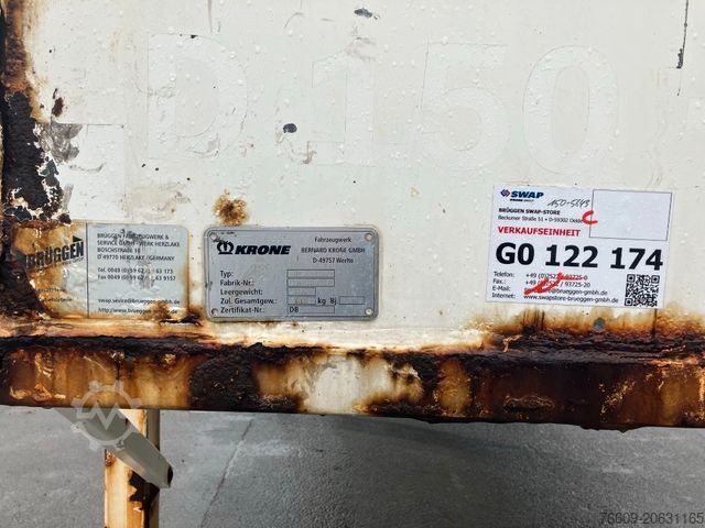 Rimorchio porta-cassa KRONE Wechselbrücke Koffer