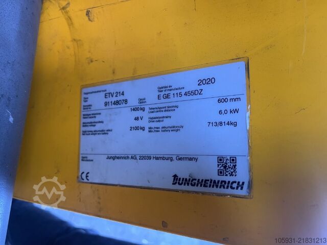 Reach truck Jungheinrich ETV214