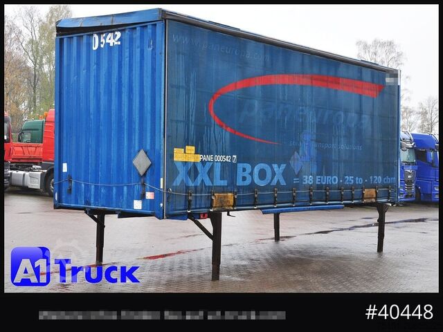 ตัวถังเปลี่ยนได้พร้อมกระบะพื้นเรียบและผ้าใบคลุม KRONE Wechselbrücke Jumbo BDF 7,82