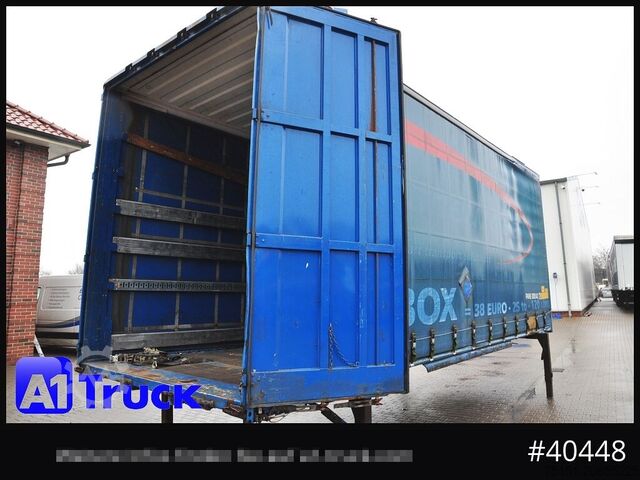 ตัวถังเปลี่ยนได้พร้อมกระบะพื้นเรียบและผ้าใบคลุม KRONE Wechselbrücke Jumbo BDF 7,82