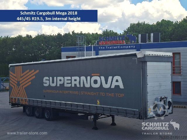 Отворено полуремарке с брезент Schmitz Cargobull Curtainsider Mega