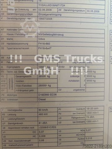 Standardni tegljač VOLVO FH 16 - 660 / 6X4 / BIG AXLE / 100ton