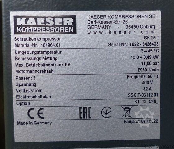 Винтовой компрессор SK25T Kaeser SK25T