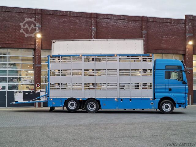Karjan kuljetus MAN TGX 26.440 6x2*4 - 3 deck Livestock - Water & V...