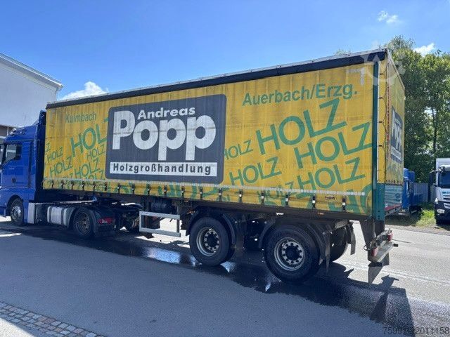 Open semitrailer with tarp ACKERMANN-FRUEHAUF Plane Spriegel Lenkachsen
