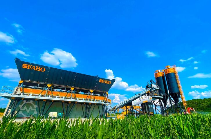 מפעל ערבוב בטון / מפעל בטון FABO Concrete Batching Plant 60 M3/H Compact Concrete Batching Plant