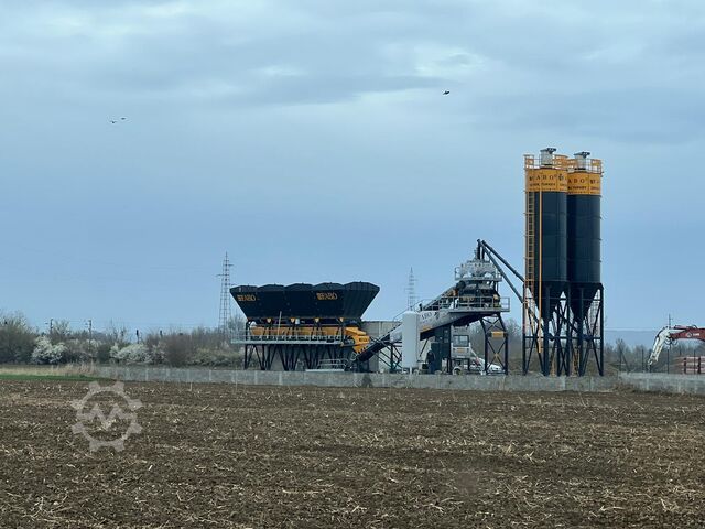 מפעל ערבוב בטון / מפעל בטון FABO Concrete Batching Plant 60 M3/H Compact Concrete Batching Plant