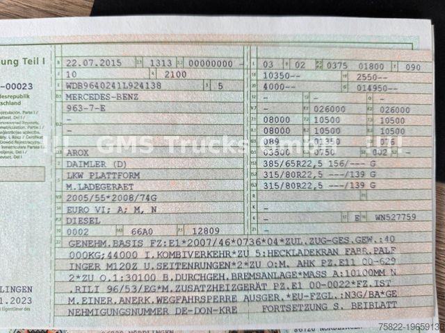 Tovornjak za prevoz hlodovine MERCEDES-BENZ Arocs 2651 / 6X4 / Holz Wood / Epsilon 120 Z
