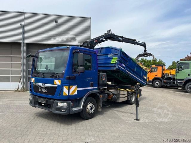 Furgão basculante MAN TG-L 8.190.4x2 BL 2-Achs Kipper Kran Hiab 078+Gr