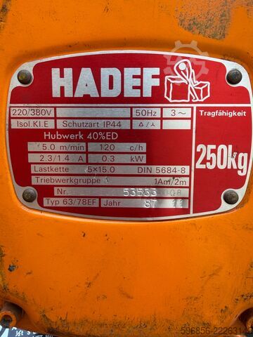 ABUS 500 किग्रा 204 सेमी HEDEF 250 किग्रा इलेक्ट्रिक विंच के साथ ABUS 500 kg 204 cm z wciągarką elektryczną HADEF 250 kg ABUS 500 kg 204 cm z wciągarką elektryczną HADEF 250 kg