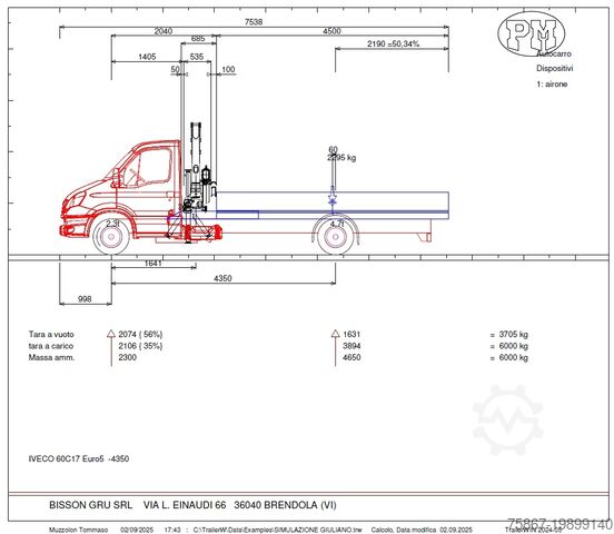 Camion à carrosserie fixe Iveco DAILY 60C17