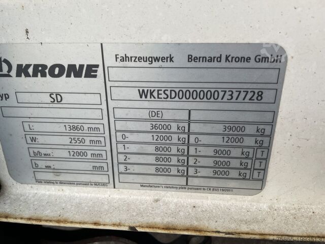 Volumetransport Krone Mega Volume / BPW Axles / Discbrakes / German T...