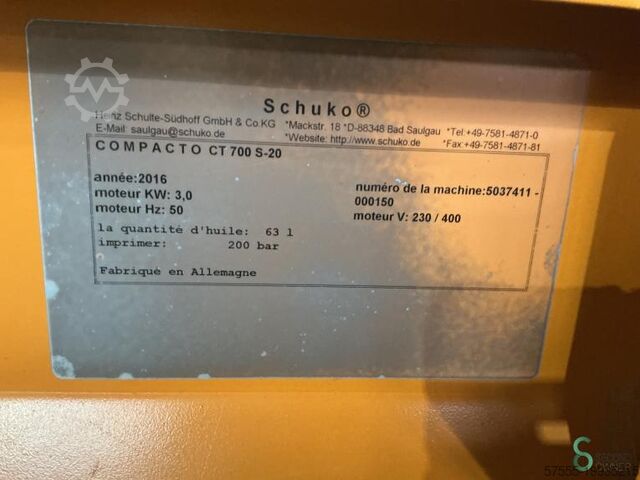 Brikettenpersen Schuko Compacto CT 700 S-20 2017 Schuko Compacto CT 700 S-20 Compacto