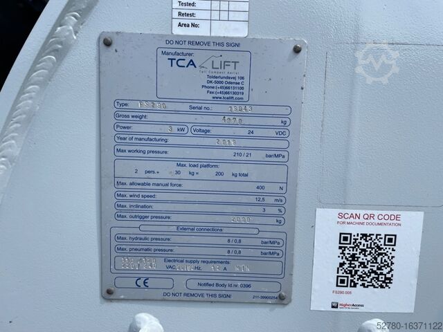 Podnośnik teleskopowy Falcon Spider FS290