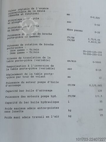 Rectifieuse cylindrique extérieure/int TARDUGNO RIBON MODULE 2 A - EP 1000 mm