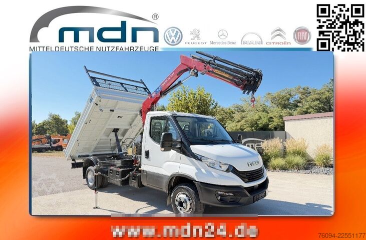 Furgón con grúa montada sobre camión IVECO Daily 72-180 Meiller Kipper Kran 10m FUNK AHK