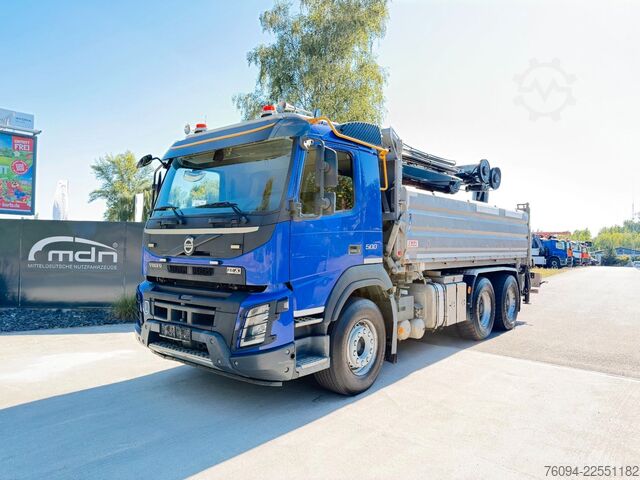 Grúa montada en camión VOLVO FMX 500 6x4 KRAN abstattelbar 18m Kipper Bordmat
