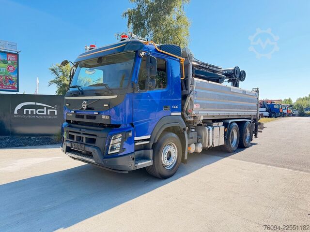 Grúa montada en camión VOLVO FMX 500 6x4 KRAN abstattelbar 18m Kipper Bordmat