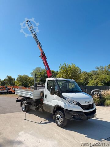 Furgón volquete IVECO Daily 72-180 Meiller Kipper Kran 10m FUNK AHK