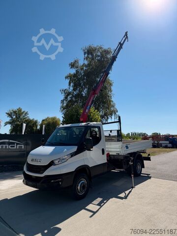 Furgón volquete IVECO Daily 72-180 Meiller Kipper Kran 10m FUNK AHK