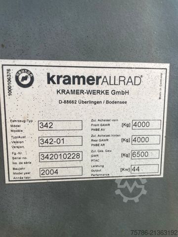 Cargadora de ruedas KRAMER 380 / 480 Allrad/ Schaufel/ PG/ 3.623 Bh
