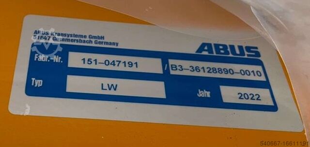 เครน Jib + รอกโซ่ Abus Abus Schwenkkran + Abus Kettenzug