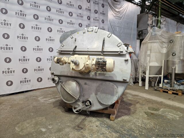 3 125 liters Hosokawa modell 35-MSC-44 rustfritt stål Nauta mikser – dobbel skrue HOSOKAWA 35-MSC-44