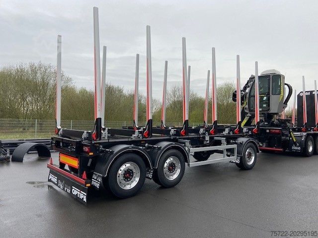 Log trailer PAVIC HTA27 68E/Luftfederung/Schemel/Achse Liftbar