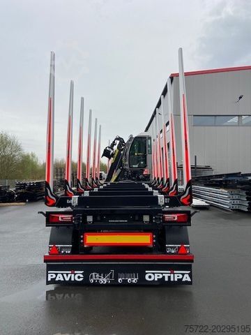 Log trailer PAVIC HTA27 68E/Luftfederung/Schemel/Achse Liftbar