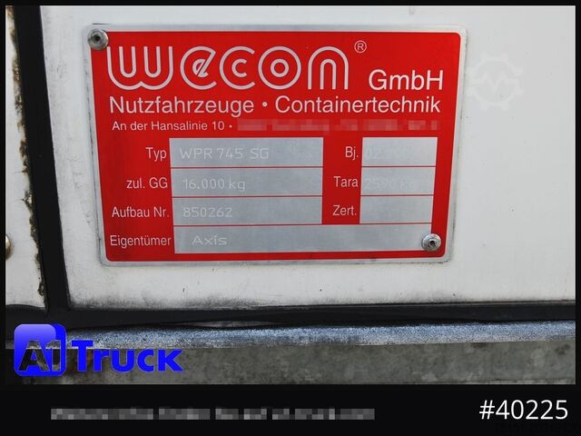 Caja intercambiable con toldo WECON WPR 745, verzinkt, 2520  innen, Code XL