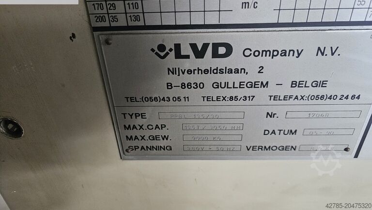 Abkantpresse - hydraulisch LVD PPBL 135/30