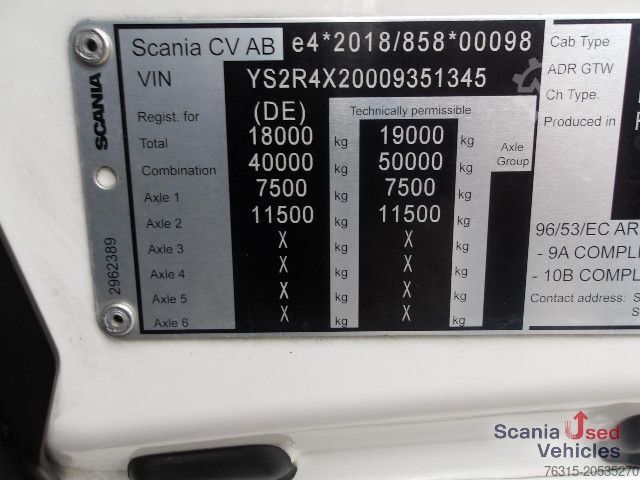 Trator de grande volume Scania R 460 EB - MEGA - HIGHLINE - 2x TANKs - ACC