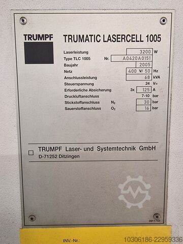 3D laserová řezací a svařovací linka TRUMPF TRUMATIC LASERCELL 1005 (TLC 1005)