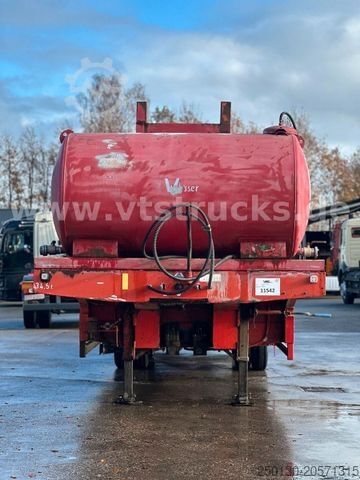 Semirremolque de plataforma baja GOLDHOFER STU 2-27/80 Hydr. Rampen Wasserfass