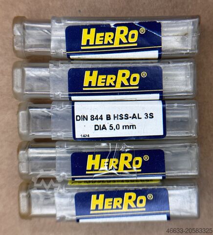 52 шт. кінцевих фрез HSS, нові, Ø 6, 8, 10