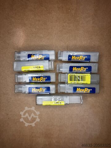 52 шт. кінцевих фрез HSS, нові, Ø 6, 8, 10  