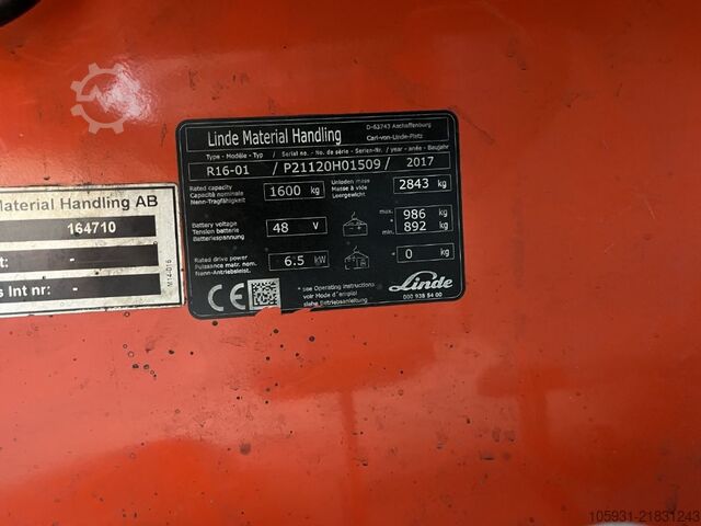 Reach truck Linde R16-01