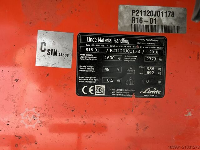 Kąrtotais iekrāvējs Linde R16-01