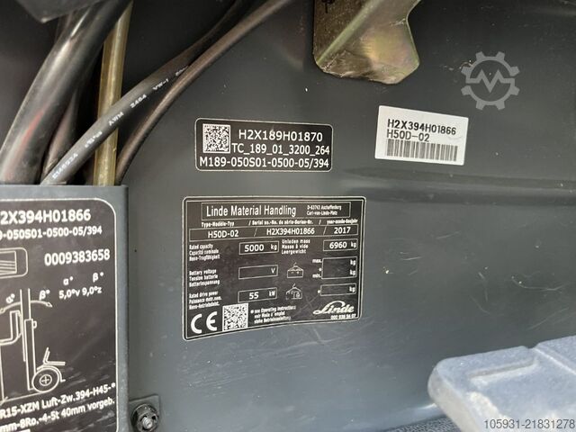 Chariot élévateur à fourche diesel Linde H50D-02